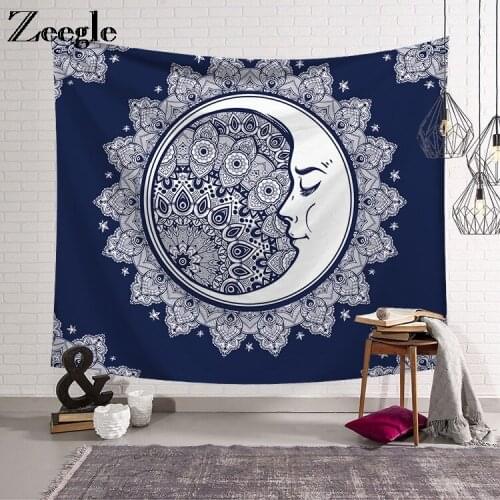 Zeegle Mandala Wall Hanging Psychedelic Art Carpet for Wall Decor Home Hippie Decorative Tapestries Bedside Yoga Mat Tapestry