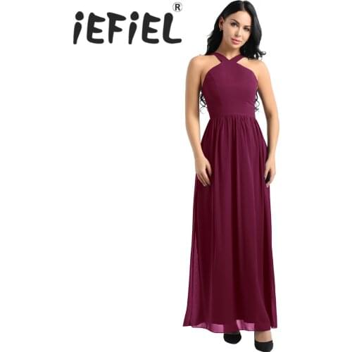 Women Chiffon Summer Maxi Club Dress Long Dress Party Bridesmaids Femme Elegant Formal Party Prom Gowns Ladies Princess Dresses