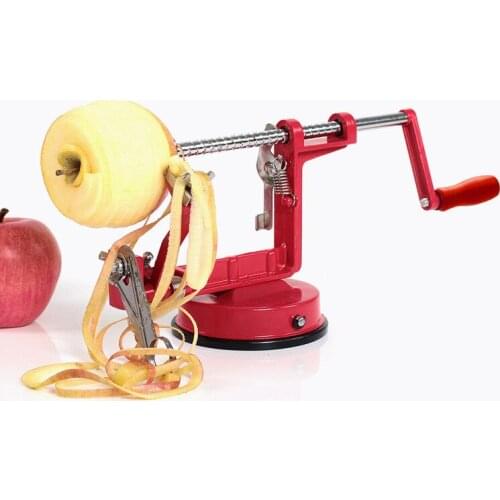 1PC 3 in 1 Stainless Steel Fruit Peeler Cutting Potato Skinning Machine Home Kitchen Tool Remove Core Double Head Sucker QA 093
