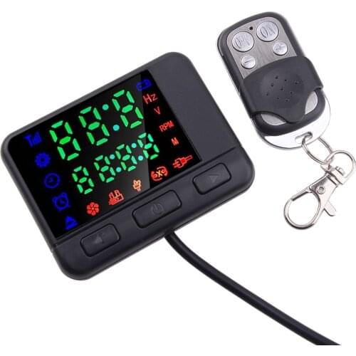 12V/24V Digital LCD Display Monitor & 4 Button Remote Control for Air Diesel Parking Heater Car Accessories
