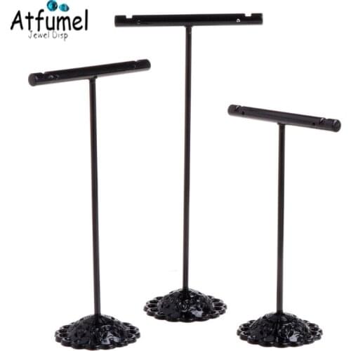 3Pcs/Set Retro Earring Jewelry Display Rack Metal Earring Stud Necklace Organizer Ornament T Bar Hanger Showcase Holder Stand
