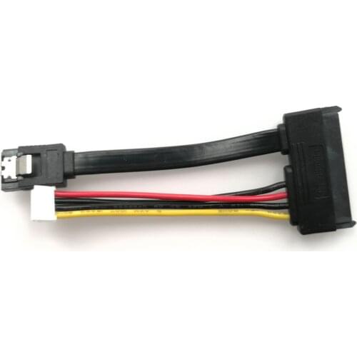 7+15 22pin SATA Hard Disk Drive 4pin Power Data Cable 2in1 For HTPC HIN MINI ITX 10cm