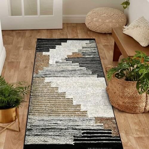 White color black grey shapes patterned carpet modern carpet ethnic rug free shipping soft textured carpet