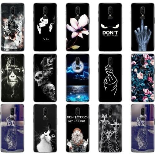 For oneplus 6 Case Painting Soft TPU Silicon Back Phone Case Cover For One Plus 6 Fundas Full 360 Protective Coque Bumper Clear