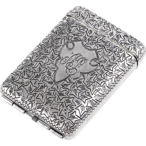 Classical European style Net red Thick Three-open Alloy Cigarette case Creative 3-sided Carved Mens Box Ultra-thin Cigarette