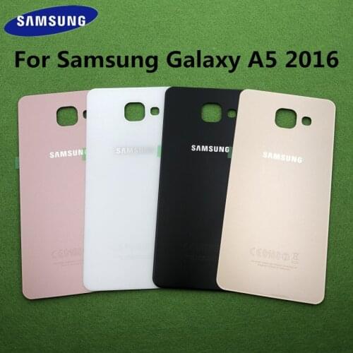 100% Original For Samsung Galaxy A510 A510F Back Battery Case 3D Glass Housing Cover For Samsung A5 2016 Back Door Replacement