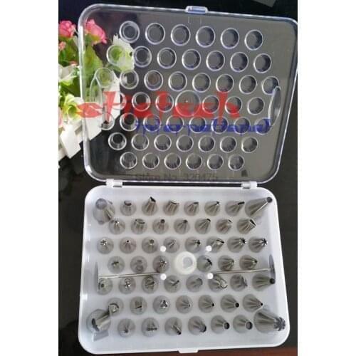 By dhl or ems 10 sets DIY 52Pcs Stainless Steel Icing Piping Nozzles Tool Pastry Cake Kitchen Baking Tools