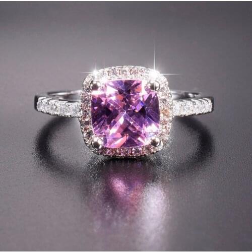 Drop shipping 7$ 925 Sterling Silver Wedding Rings Jewelry for Women 3ct Simulated Diamond Engagement Ring sz 5-10