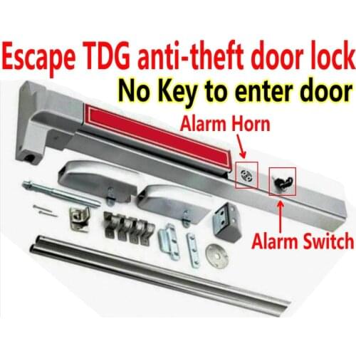 Sky and earth lock Emergency Escape door lock,FireProof Door locker exit Metal push lock Office hotel,door lock access control