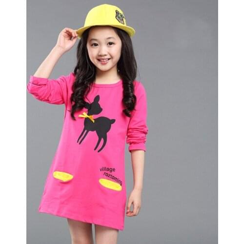 Girls T-shirts Fashion Tops Kids Baby Clothing Spring/autumn Children Girls Bottoming Shirt Cotton Elastic Long Sleeve T-shirt