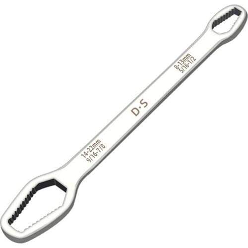 Home Car Bike Ratchet Wrench Universal Wrench 8-22mm Double Head Wrench Set Screws Nuts Spanners Repair Hand Tools