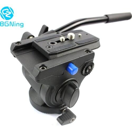 SLR Camera Video Photography Fluid Drag Hydraulic Tripod Head with Quick Release Plate for Manfrotto Tripod Monopod Bracket