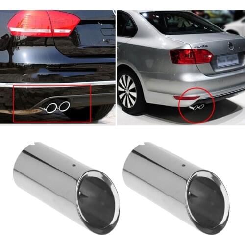 2pcs Stainless steel Exhaust Muffler Pipe For VW Volkswagen Jetta MK6 Golf 6 7 MK7 1.4T Exhaust Systems Mufflers Auto parts