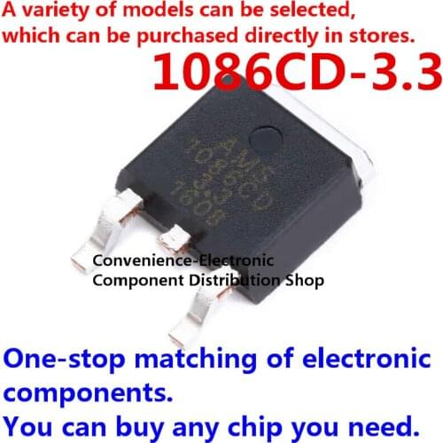 10PCS/PACK Patch 1086CD AMS1086CD 1086CD-3.3/5.0/ADJ AMS1086CD-5.0 TO-252 power IC step-down IC linear regulated LDO