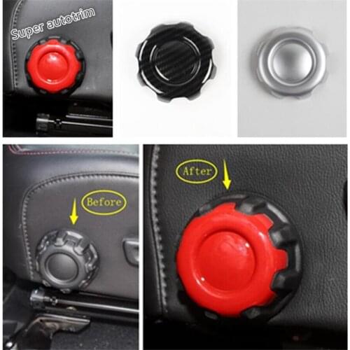 Lapetus Seat Head Pillow Headrest Adjustment Knob Switch Cover Accessories Interior Kit ABS Fit For Jeep Wrangler JL 2018 - 2020