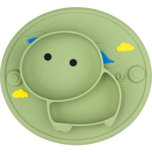 Silicone Baby Plate Anti-Slip Saucer Toddler Tableware Food Grade Silicone Dishes BPA Free