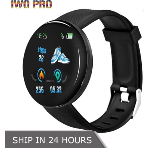 D18 Smart Watch Blood Pressure Round Smartwatch Waterproof Men Women Sports Smart Watch Fitness Tracker For Android IOS PK D13