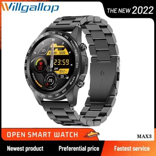 Willgallop New Men Smartwatch MAX3 Full Touch Bluetooth Call Music Player Waterproof Fitness Bracelet Tracker For Xiaomi Android