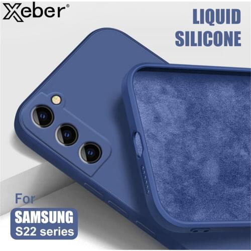 Ultra Slim Square Liquid Silicone Phone Case For Samsung S21 Plus Ultra S20 FE S10E Lite S9 Note 20 10 9 8 Shockproof Soft Cover