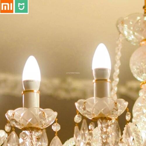 Xiaomi Mijia Smart LED Light Bulb Candle WiFi E14 Dimmable PHILIPS Zhirui Lamp APP Control Xiaomi Smart Home Automation Device
