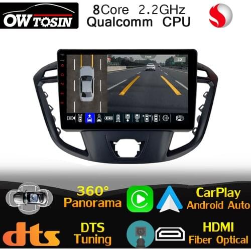 Qualcomm 8Core Android Car Media For Ford Tourneo Transit Custom 2012-2020 360 Panoramic Optical HDMI 4G LTE Radio DTS HIFI GPS