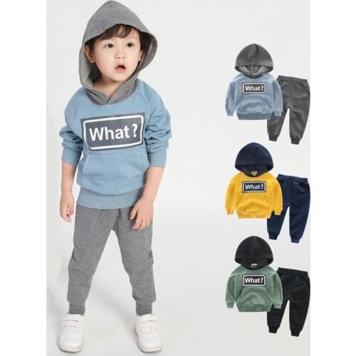 Striking What icon handsome hooded boy sports clothes thanksgiving party high quality kids clothing set clothes + pants 2 pieces