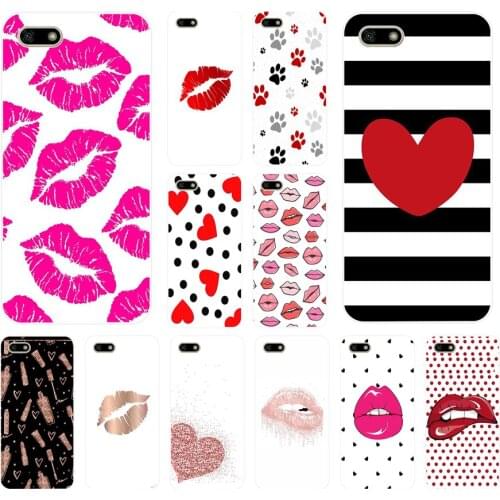 Back Cover Bumper Phone Case 40AS Silicon Soft Tpu Beautiful red lips 5.7 7c 5.7 7x Cases for Huawei Honor 7A 5.45 Pro