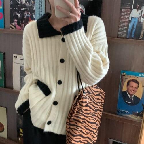 Autumn Winter Casual Sweater Cardigan Women Korean Fashion 2021 New Loose Long Sleeve Knitted Coat Vintage Jersey Mujer Outwear