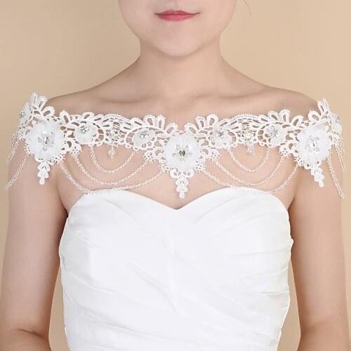 ZMG04 Sparkly Beaded Wedding Wrap Tassel Gorgeous Bolero Bride Cocktail Party Dresses Jacket Wrap on Shoulders Womens cape