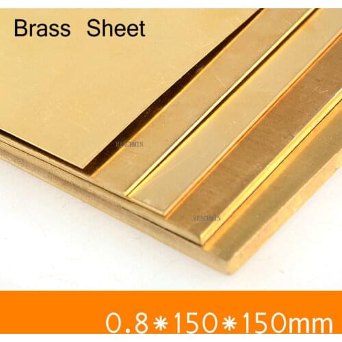 0.8 * 150 * 150mm Brass Sheet Plate of CuZn40 2.036 CW509N C28000 C3712 H62 Customized Size Laser Cutting NC Free Shipping