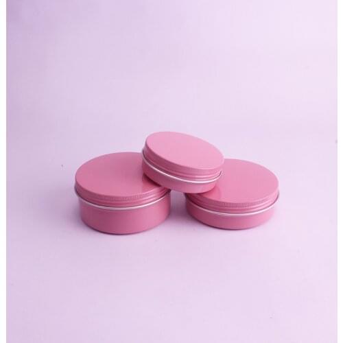 12PCS Round Tin Jars Box Aluminum Makeup Organizer Pink Gift Box Sealed Packing Jewelry Tea Candy Wax Balm Storage Box Container