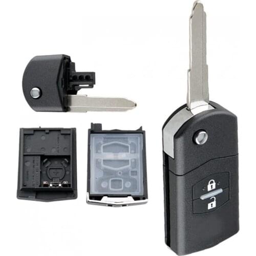 2 Buttons Auto Car Key Remote Control Folding Housing Replacement Fit for Mazda 2 3 5 6 BT50 CX-5 CX-7 CX-9 RX8