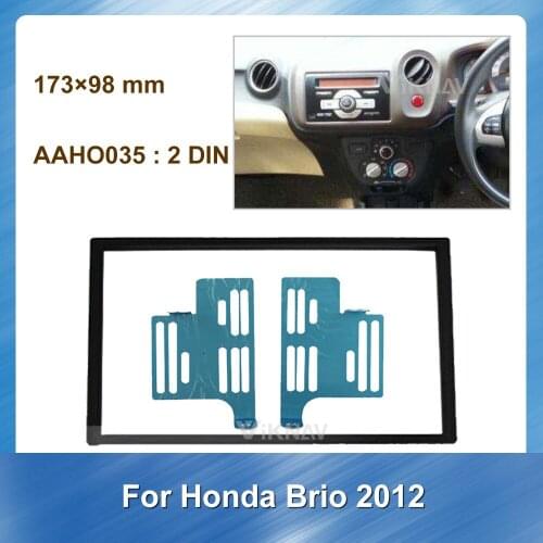 2DIN Car Stereo DVD Radio Fascia For Honda Brio 2012 Audio Player Panel Adapter Frame Dash Mount Installation Kit