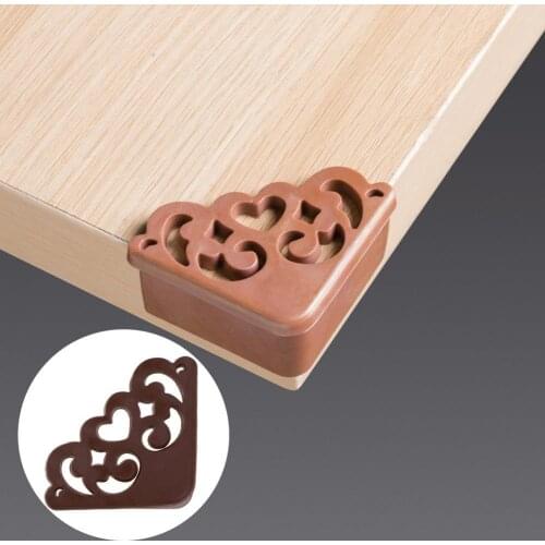 4Pcs Vintage Hollow Heart Soft Table Desk Corner Edge Protector Cover Kid Safety Baby Safety Protector Table Corner Edge Cover