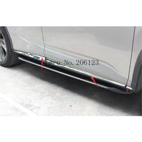 6pcs Stainless Steel Chrome Door Body Side Molding Cover trims For NEW Lexus RX200t RX350 RX450h 2016 2017