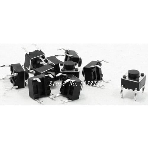 6x6x5mm Round Pushbutton 4-Pins DIP PCB Momentary Tact Tactile Switch