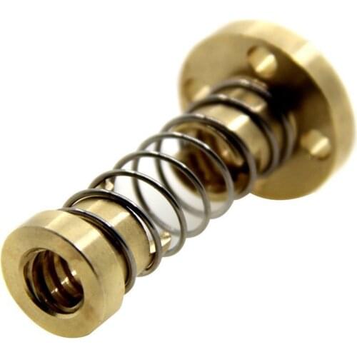 8mm Threaded Rod Lead Screw Trapezoidal CNC T8 Anti Backlash Spring Loaded Elimination Space Nut 3D Printer Accessories JR Deals