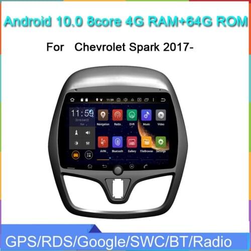 4G RAM 64G ROM android 10.0 car dvd player for Spark 2017- car multimedia audio stereo wifi USB radio RDS