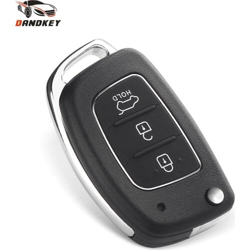 Dandkey For Hyundai Solaris IX35 IX45 ELANTRA Santa Fe HB20 Verna Flip Folding Remote Auto Car Key Case Shell 3 Buttons