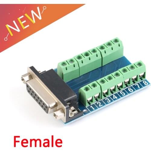 DB15 D-SUB VGA 15pin Female Adapter Jack Terminal Breakout PCB Board