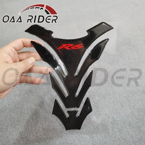Motorcycle For Yamaha R6 Raised Fuel Tank Pad High Quality Applique Sticker Gas Cap Pad Pad Filler Black Carbon Brazing Tankpad