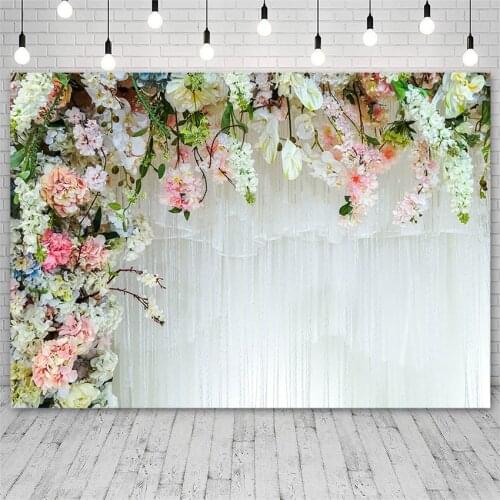 Avezano Custom Wedding Backdrop Flower Curtain Spring Birthday Photography Background For Photo Studio Photozone Photocall Decor