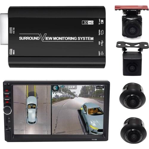 Multi-angle Bird View 360 Degree Rear View Camera 1080P 3D HD Night Vision 4 Camera Surround View Car DVR 2020 New Front View
