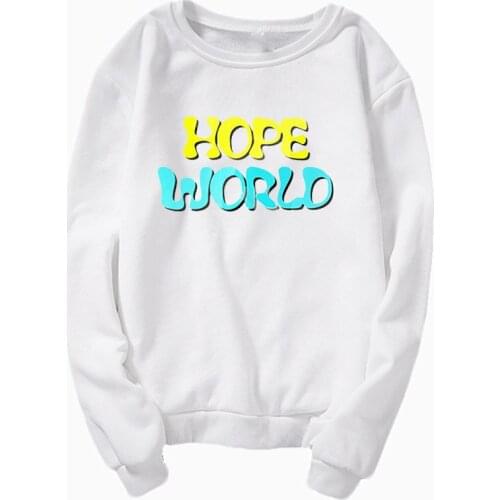 Korean version of kpop sweatshirt Womens / mens wear world print camiseta fashion sweatshirt 019 years of aesthetic angel top
