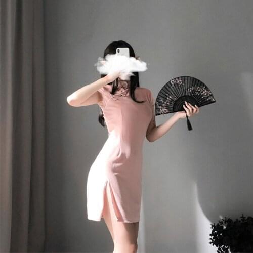 Jimiko sexy Chinese style retro cheongsam dress uniform temptation woman kawaii lingerie cosplay maid dress Erotic Serve Costume