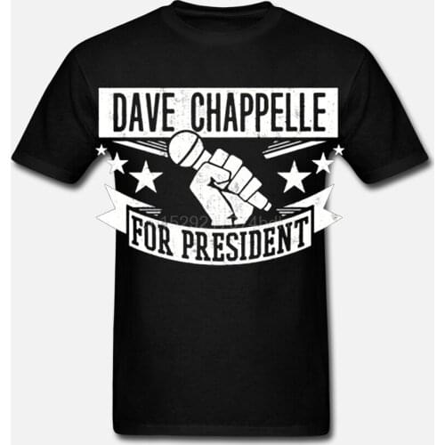 Printed T Shirt Short Sleeve Men Dave Chappelle For President Comedian Stand Up Comedy T Shirt