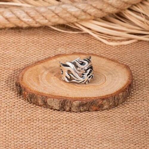 Burning Tree Style Men Silver Ring Leafs Ring Top Quality Ring Silver Men Accessories Solid 925 Sterling Silver