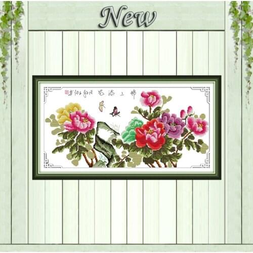 Better and better flower penoy decor painting counted print on canvas DMC 14CT 11CT Cross Stitch Needlework Sets Embroidery kits