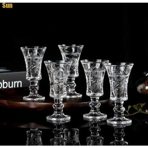 6 White Wine Cup Set Home Creative Transparent European One or Two Small Liquor Cup A Cup Little Wine Cup LM5281537py