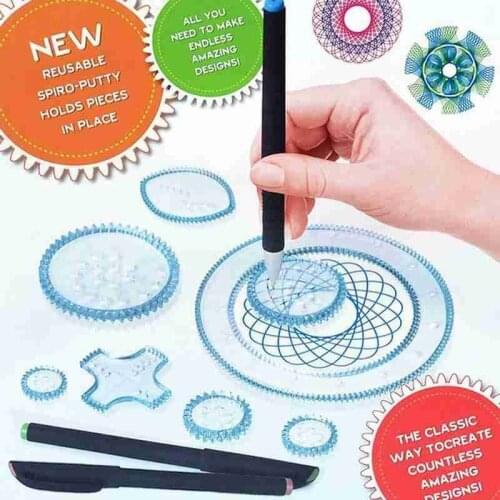 Kaleidoscope Set 1 Set Art Painting Template Ruler Spirograph Drawing Toys Kaleidoscope Childrens Funny Art Painting Gifts